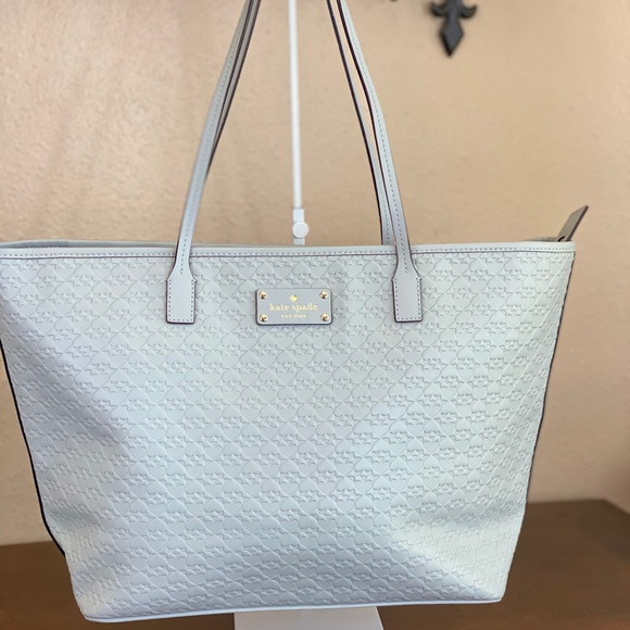 KATE SPADE Grey Penn Place Embossed Tote 💥NWOT